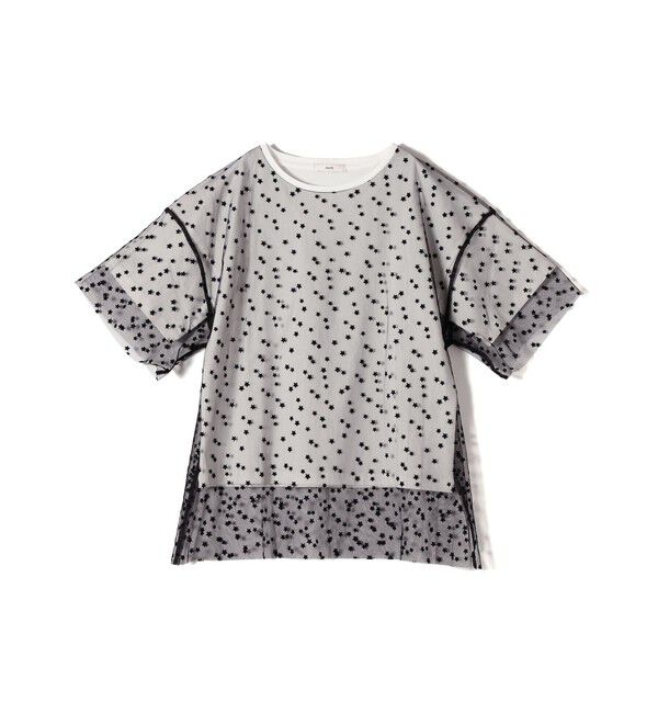 SHIPS/【WEB限定】スター チュール レイヤード TEE