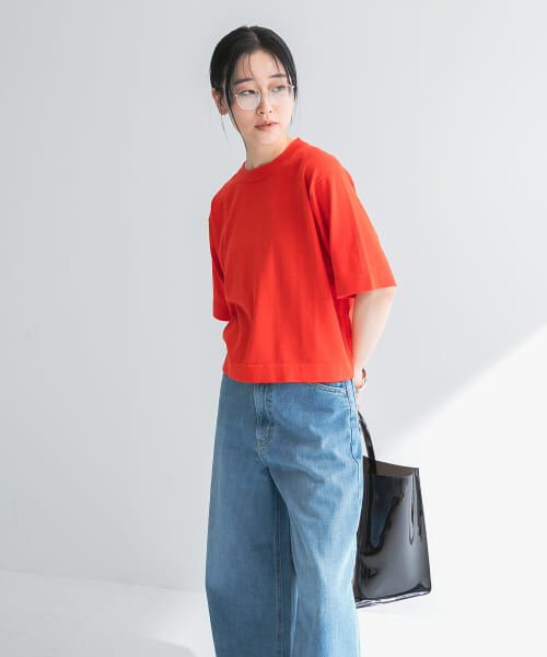 URBAN RESEARCH/UR new basic　ハイゲージニットTシャツ