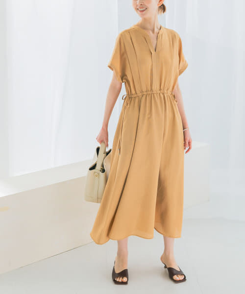 ROSSO/【予約】ROSSO ウォッシャブルセミシアーキーネックワンピース