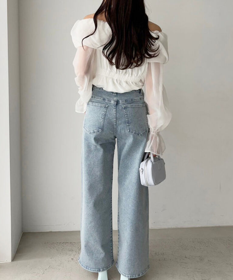  「ストレッチワイドデニムパンツ」|その他|
