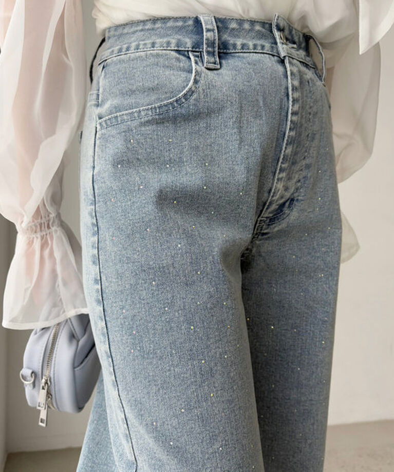  「ストレッチワイドデニムパンツ」|その他|