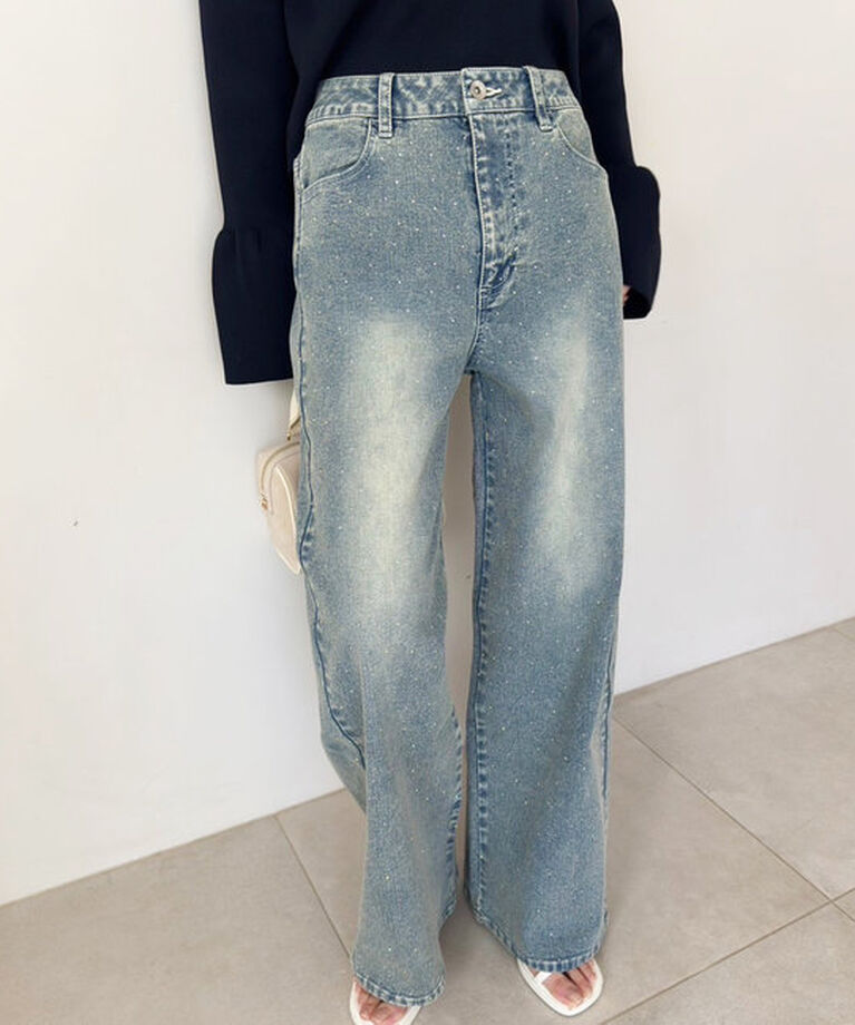  「ストレッチワイドデニムパンツ」|その他|