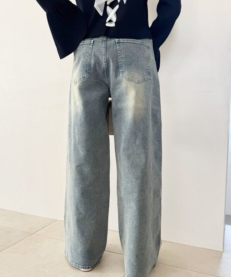  「ストレッチワイドデニムパンツ」|その他|