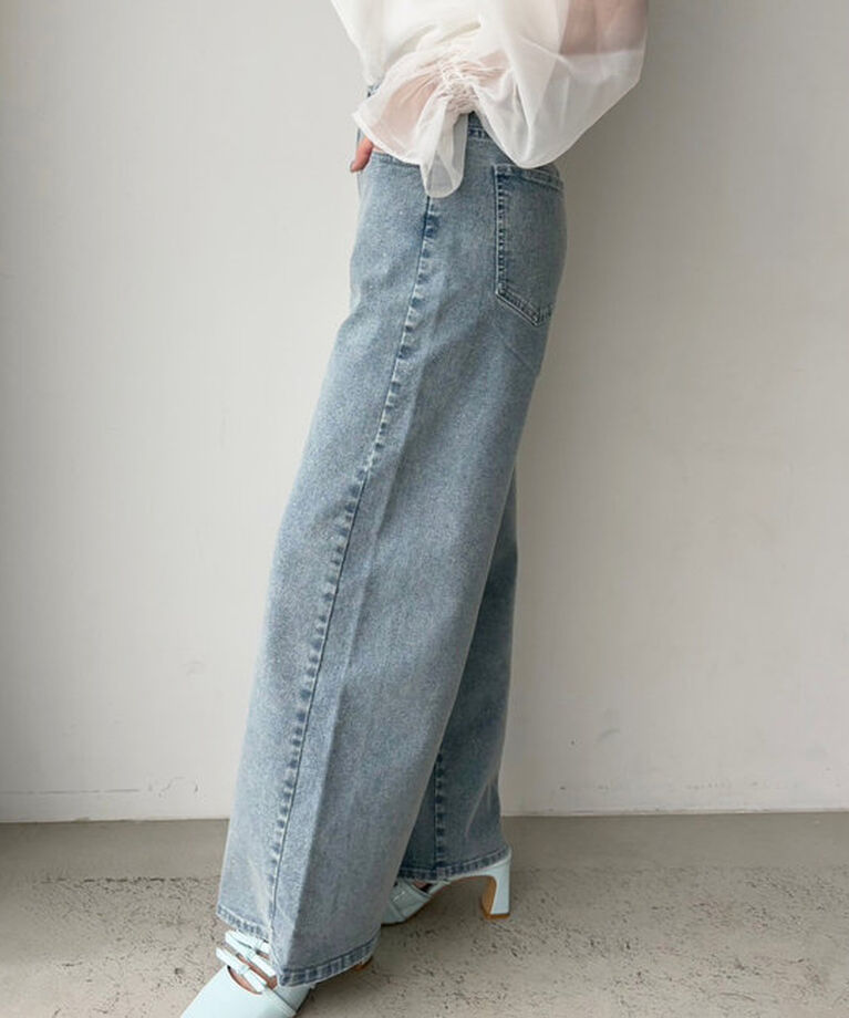  「ストレッチワイドデニムパンツ」|その他|