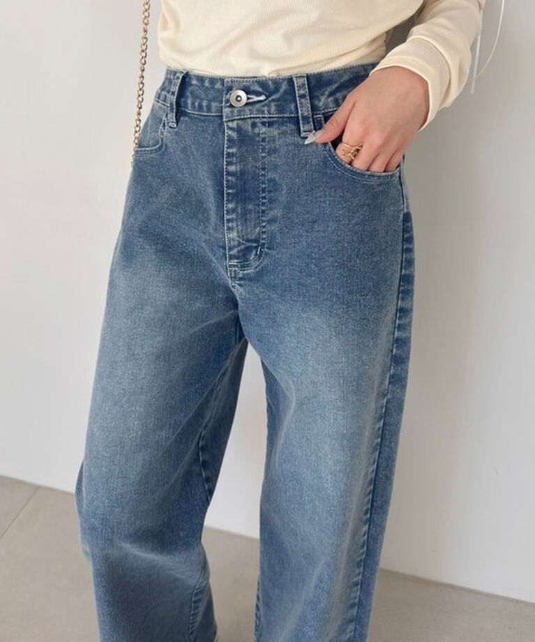  「ストレッチワイドデニムパンツ」|その他|