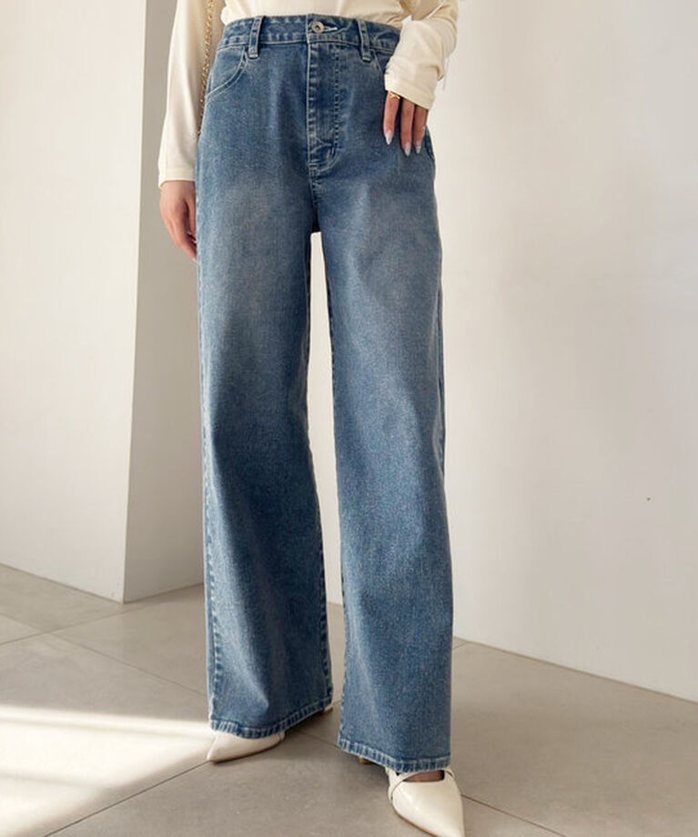  「ストレッチワイドデニムパンツ」|その他|