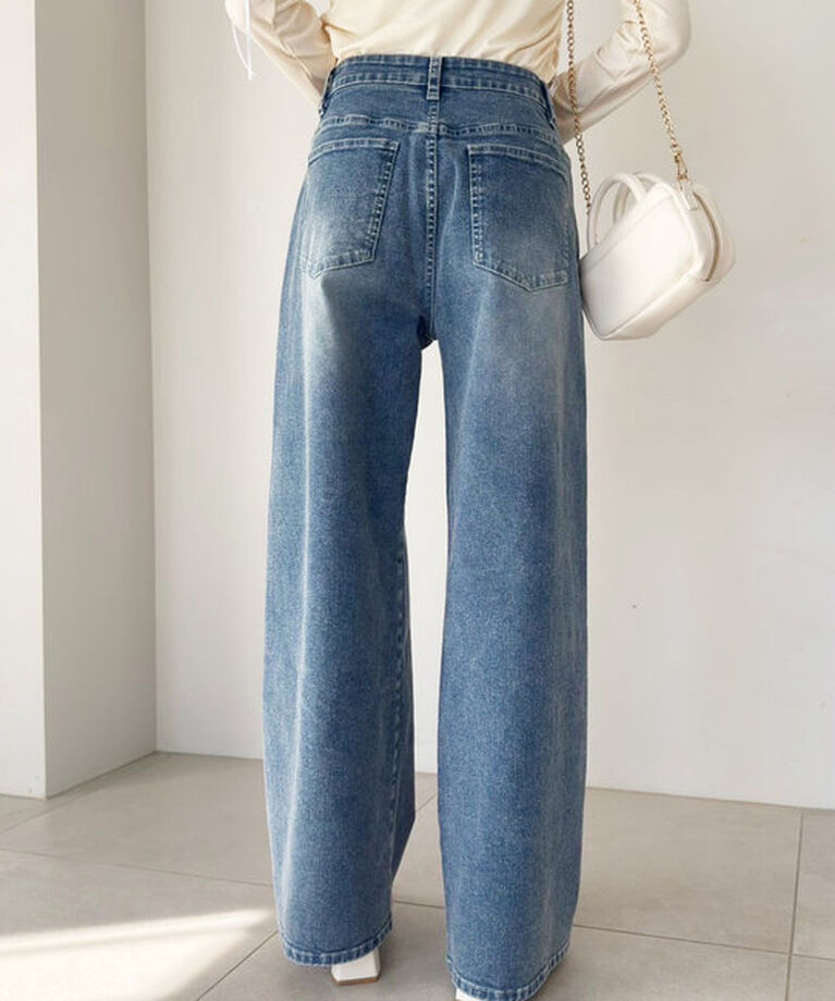  「ストレッチワイドデニムパンツ」|その他|