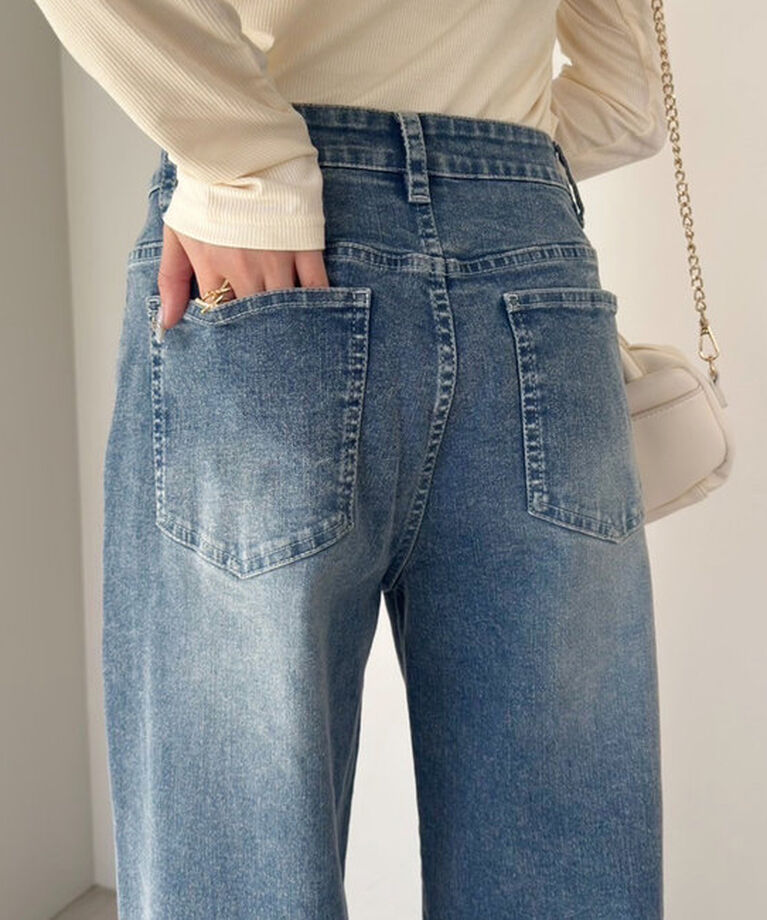  「ストレッチワイドデニムパンツ」|その他|