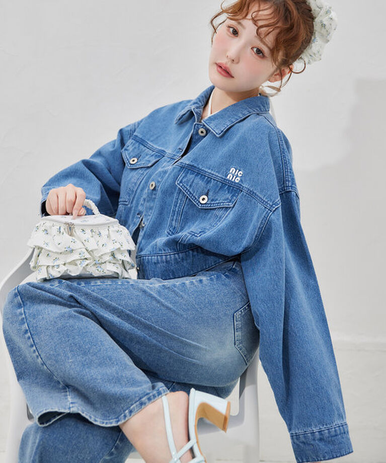  「ストレッチワイドデニムパンツ」|その他|