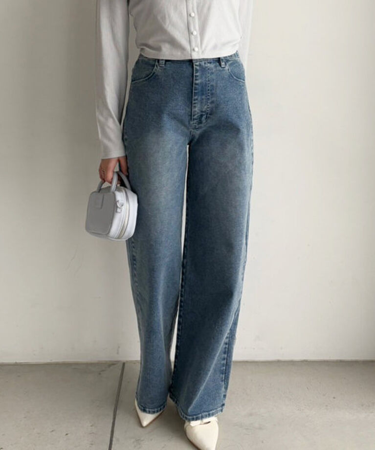  「ストレッチワイドデニムパンツ」|その他|