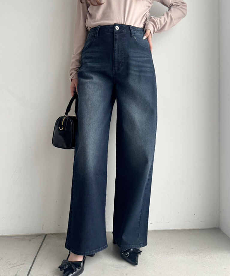  「ストレッチワイドデニムパンツ」|その他|
