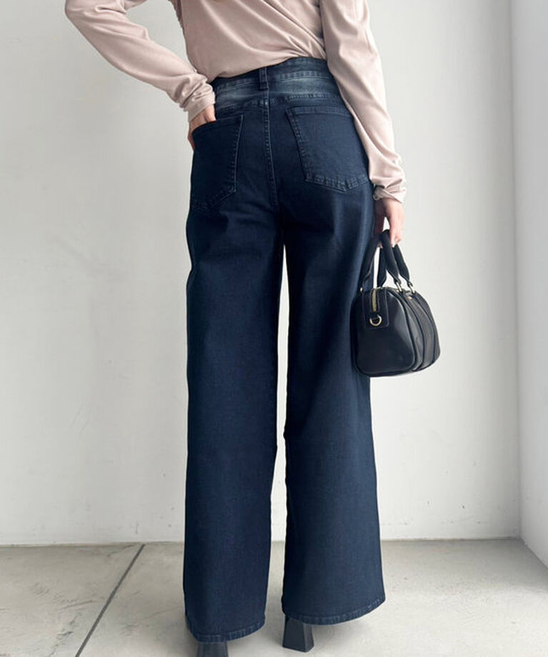  「ストレッチワイドデニムパンツ」|その他|