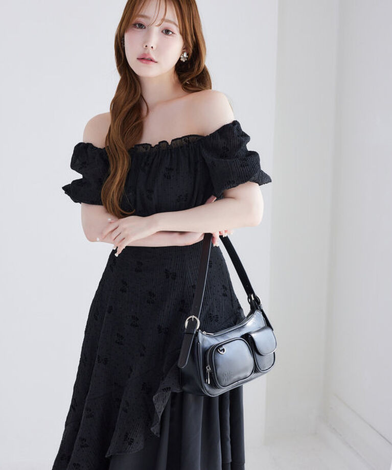  「【Black collection】イレヘムティアードロングワンピース」|ワンピース|