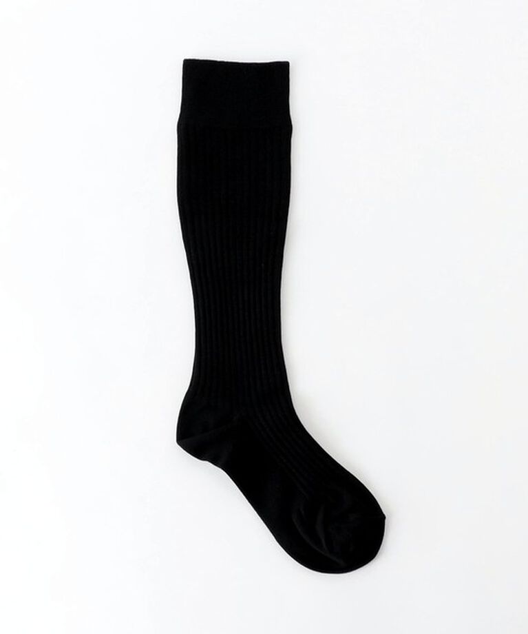 UNITED ARROWS green label relaxing「＜MAEE＞コンプレッションソックス（コットンリブタイプ）/ 着圧ソックス / 靴下」|ソックス|BLACK