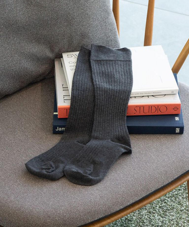 UNITED ARROWS green label relaxing「＜MAEE＞コンプレッションソックス（コットンリブタイプ）/ 着圧ソックス / 靴下」|ソックス|DK.GRAY