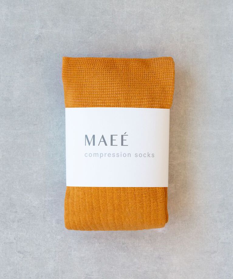 UNITED ARROWS green label relaxing「＜MAEE＞コンプレッションソックス（コットンリブタイプ）/ 着圧ソックス / 靴下」|ソックス|MUSTARD