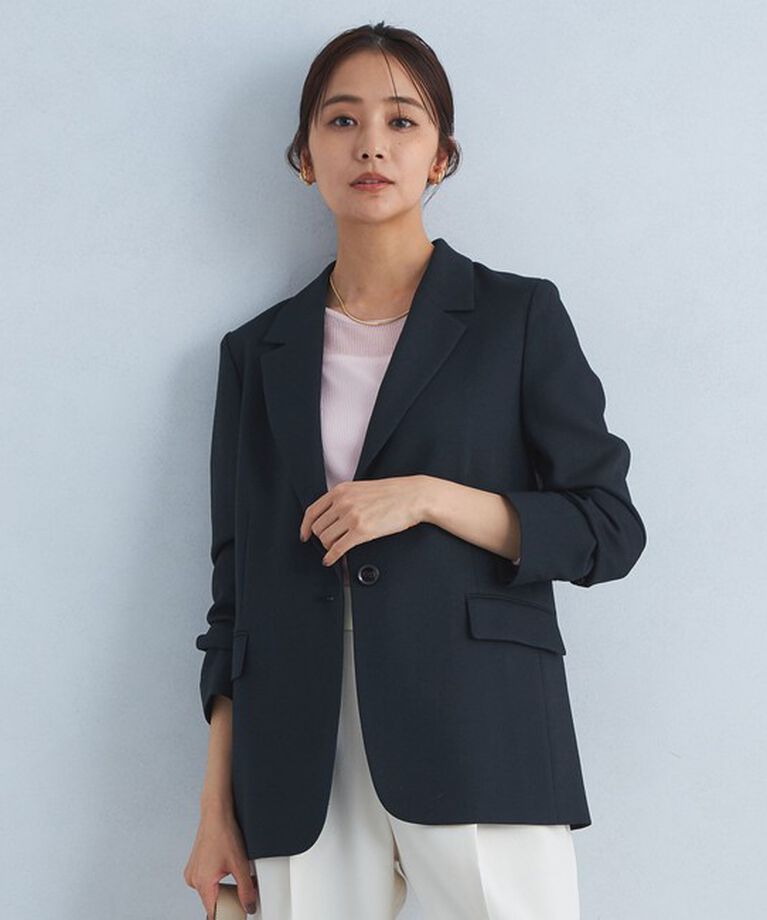 UNITED ARROWS green label relaxing「［size SHORTあり］スラブ シングル 1B ジャケット -ウォッシャブル・防シワ-」|テーラードジャケット|