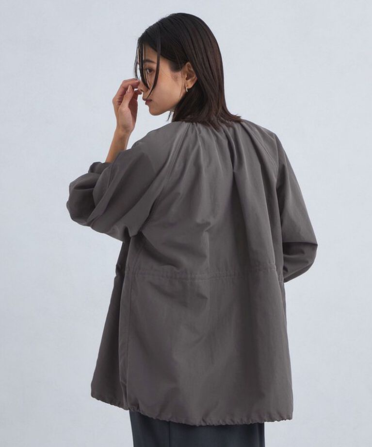 UNITED ARROWS green label relaxing「［size SHORTあり］ギャザー ノーカラー ブルゾン -撥水-」|ブルゾン・スタジャン|