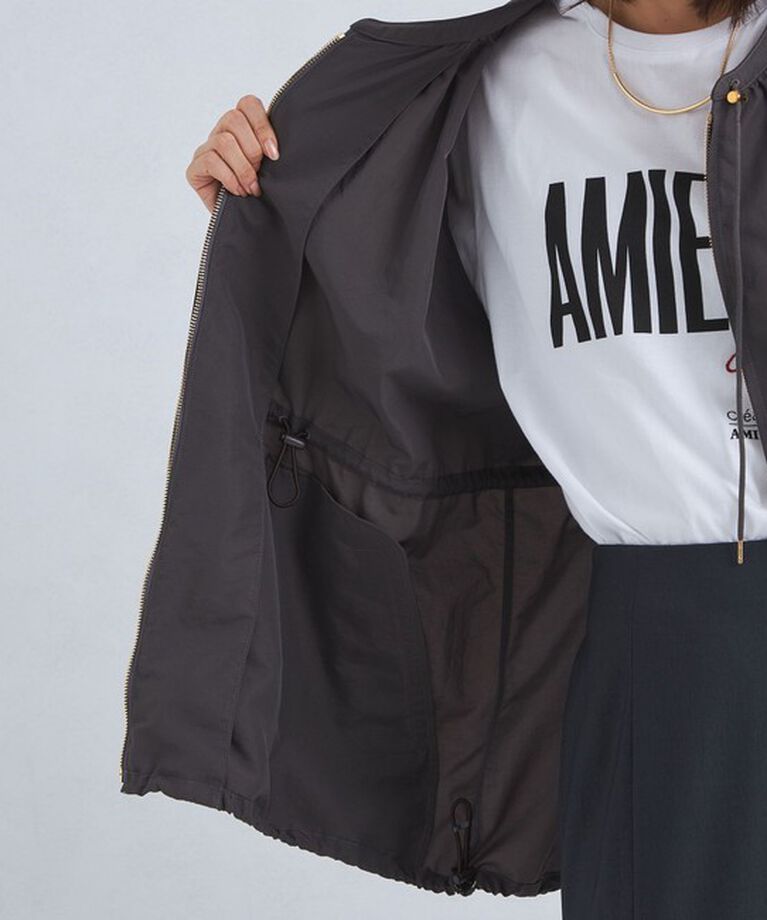UNITED ARROWS green label relaxing「［size SHORTあり］ギャザー ノーカラー ブルゾン -撥水-」|ブルゾン・スタジャン|