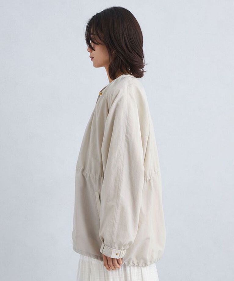 UNITED ARROWS green label relaxing「［size SHORTあり］ギャザー ノーカラー ブルゾン -撥水-」|ブルゾン・スタジャン|
