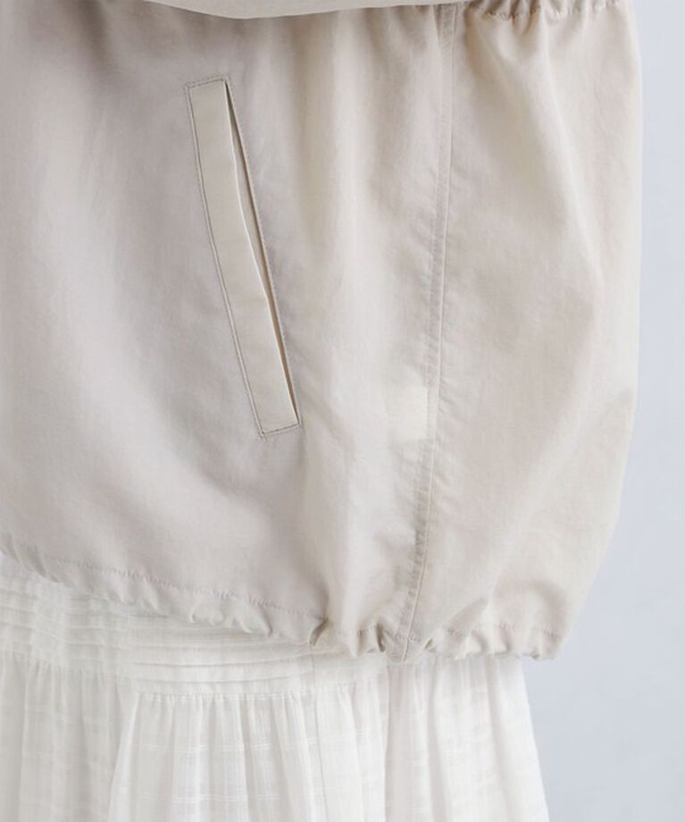 UNITED ARROWS green label relaxing「［size SHORTあり］ギャザー ノーカラー ブルゾン -撥水-」|ブルゾン・スタジャン|