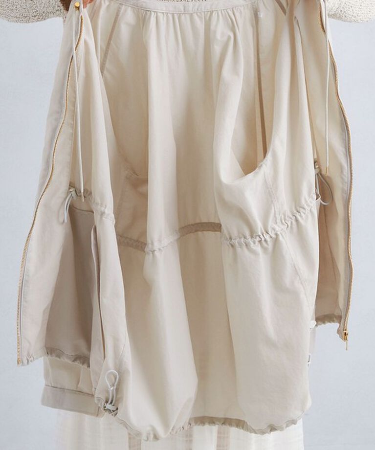 UNITED ARROWS green label relaxing「［size SHORTあり］ギャザー ノーカラー ブルゾン -撥水-」|ブルゾン・スタジャン|