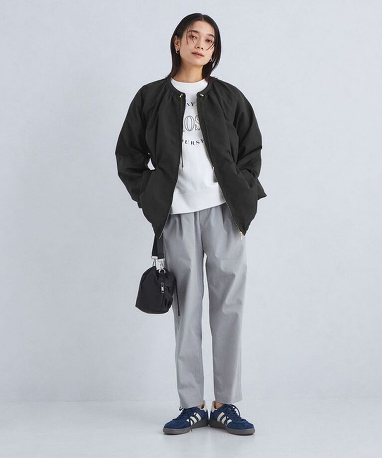 UNITED ARROWS green label relaxing「［size SHORTあり］ギャザー ノーカラー ブルゾン -撥水-」|ブルゾン・スタジャン|
