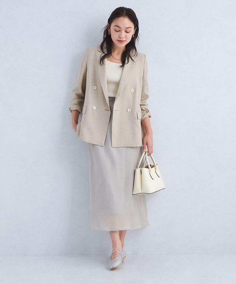 UNITED ARROWS green label relaxing「［size SHORTあり］リネンライク ダブル ジャケット」|テーラードジャケット|