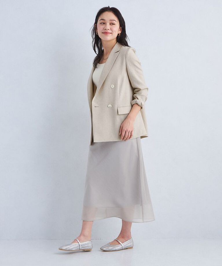 UNITED ARROWS green label relaxing「［size SHORTあり］リネンライク ダブル ジャケット」|テーラードジャケット|