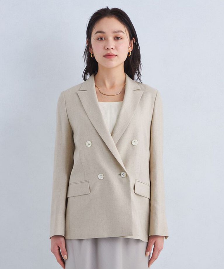 UNITED ARROWS green label relaxing「［size SHORTあり］リネンライク ダブル ジャケット」|テーラードジャケット|