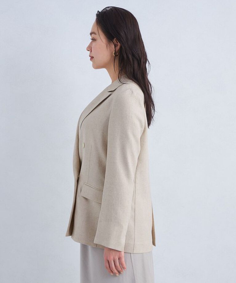 UNITED ARROWS green label relaxing「［size SHORTあり］リネンライク ダブル ジャケット」|テーラードジャケット|