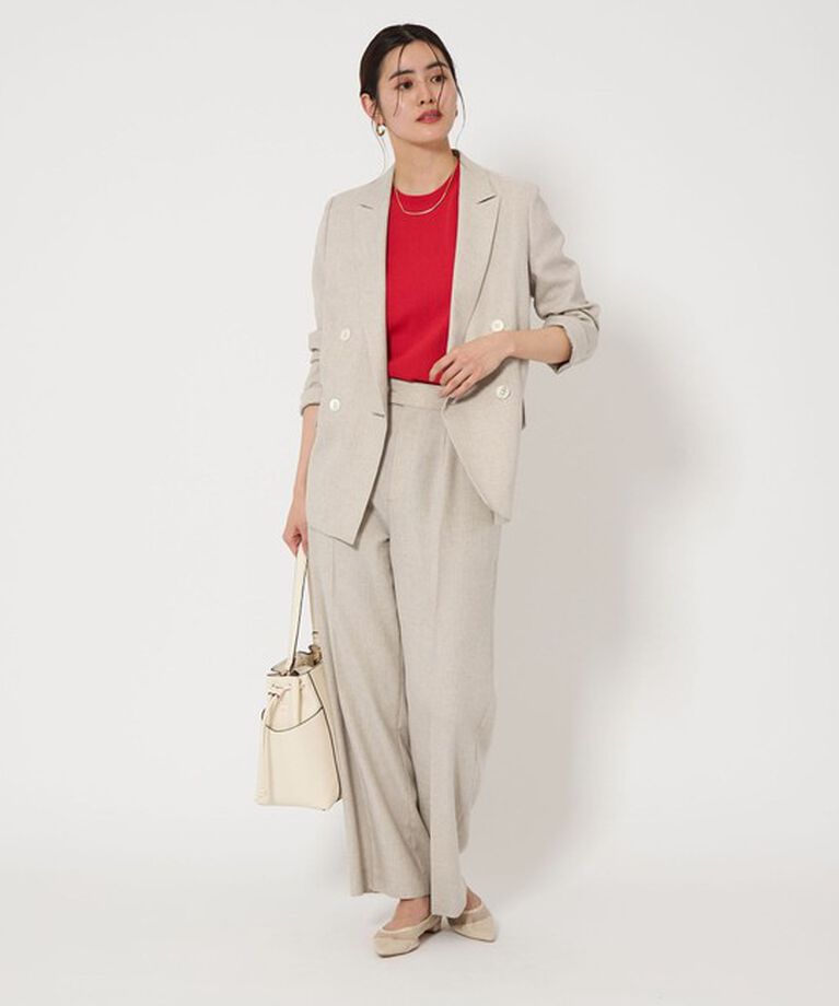 UNITED ARROWS green label relaxing「［size SHORTあり］リネンライク ダブル ジャケット」|テーラードジャケット|
