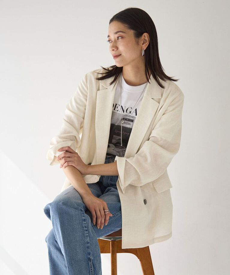 UNITED ARROWS green label relaxing「【結論シリーズ】シアーエアジャケット -マシンウォッシャブル-」|テーラードジャケット|NATURAL