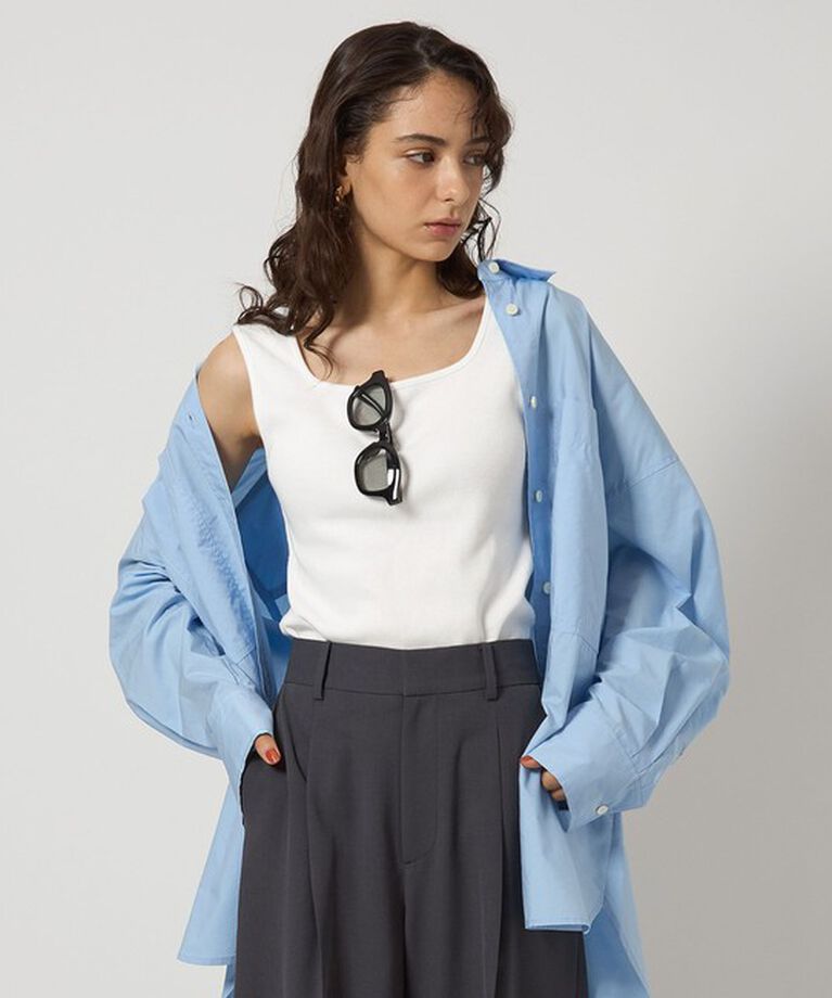UNITED ARROWS green label relaxing「デコルテ フライス タンクトップ -抗菌-」|タンクトップ|