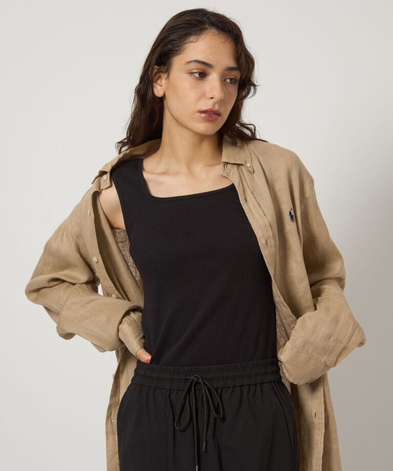 UNITED ARROWS green label relaxing「デコルテ フライス タンクトップ -抗菌-」|タンクトップ|