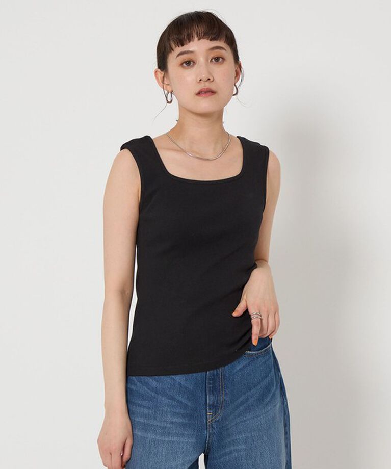 UNITED ARROWS green label relaxing「デコルテ フライス タンクトップ -抗菌-」|タンクトップ|