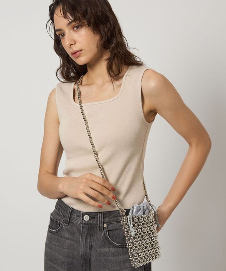 UNITED ARROWS green label relaxing「デコルテ フライス タンクトップ -抗菌-」|タンクトップ|BEIGE