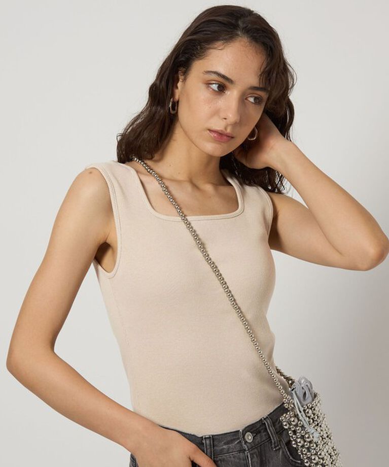 UNITED ARROWS green label relaxing「デコルテ フライス タンクトップ -抗菌-」|タンクトップ|