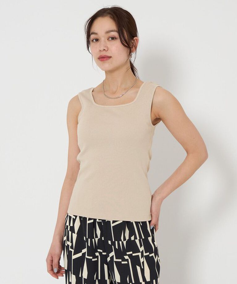 UNITED ARROWS green label relaxing「デコルテ フライス タンクトップ -抗菌-」|タンクトップ|