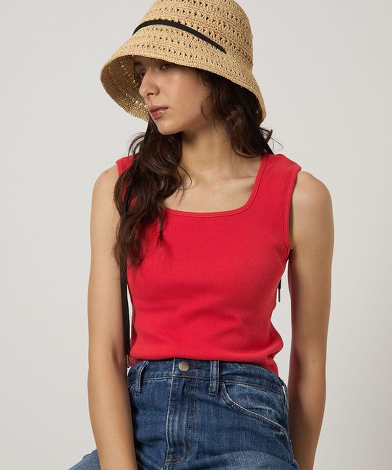 UNITED ARROWS green label relaxing「デコルテ フライス タンクトップ -抗菌-」|タンクトップ|