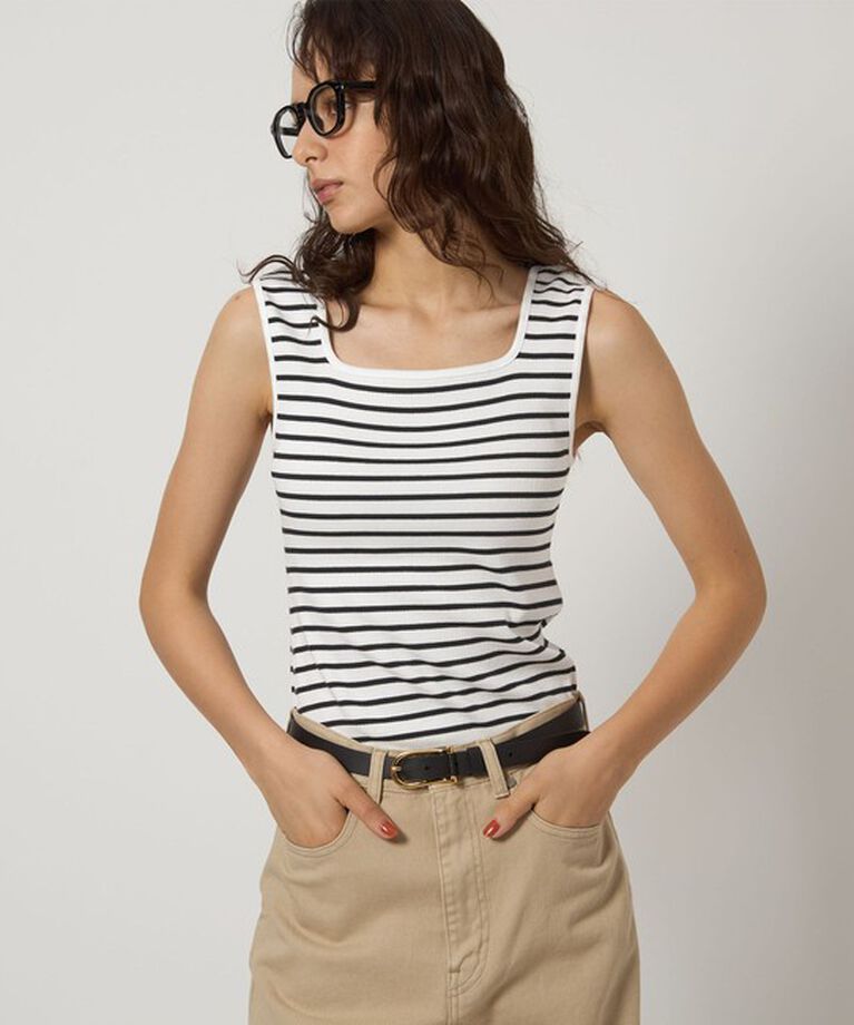 UNITED ARROWS green label relaxing「デコルテ フライス タンクトップ -抗菌-」|タンクトップ|