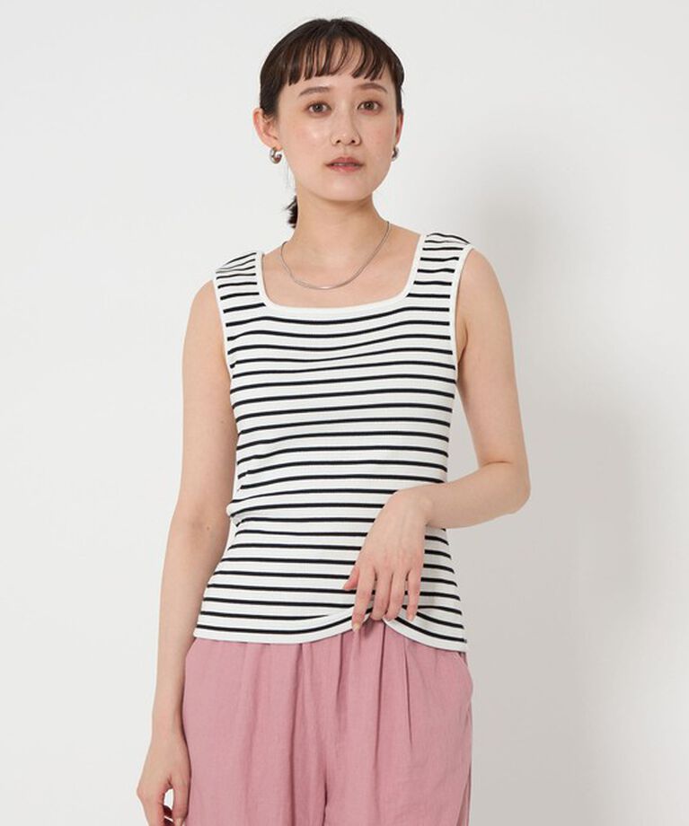 UNITED ARROWS green label relaxing「デコルテ フライス タンクトップ -抗菌-」|タンクトップ|