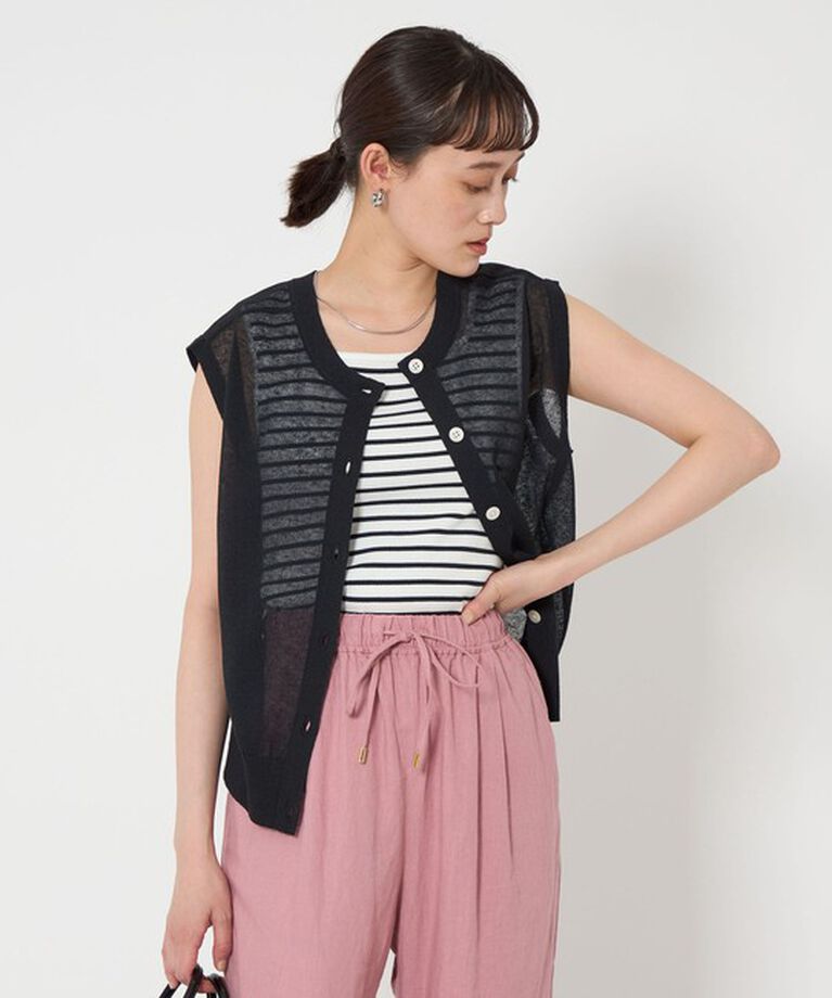 UNITED ARROWS green label relaxing「デコルテ フライス タンクトップ -抗菌-」|タンクトップ|