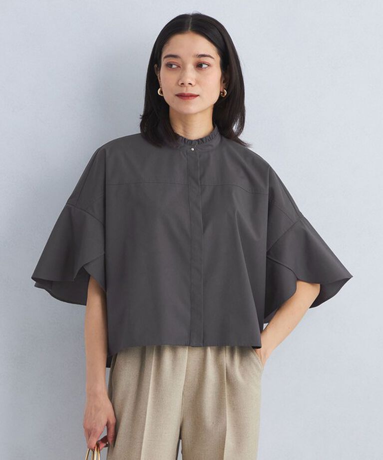 UNITED ARROWS green label relaxing「フレアスリーブ クロップド シャツ -マシンウォッシャブル・UVカット-」|シャツ・ブラウス|