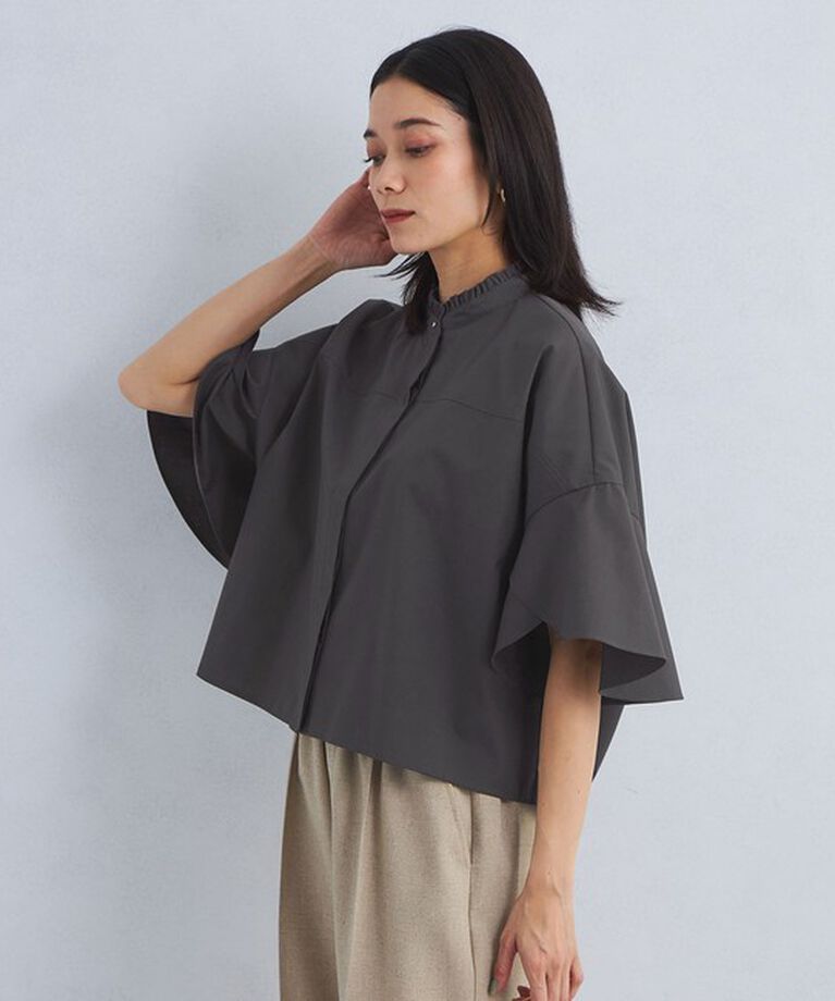 UNITED ARROWS green label relaxing「フレアスリーブ クロップド シャツ -マシンウォッシャブル・UVカット-」|シャツ・ブラウス|