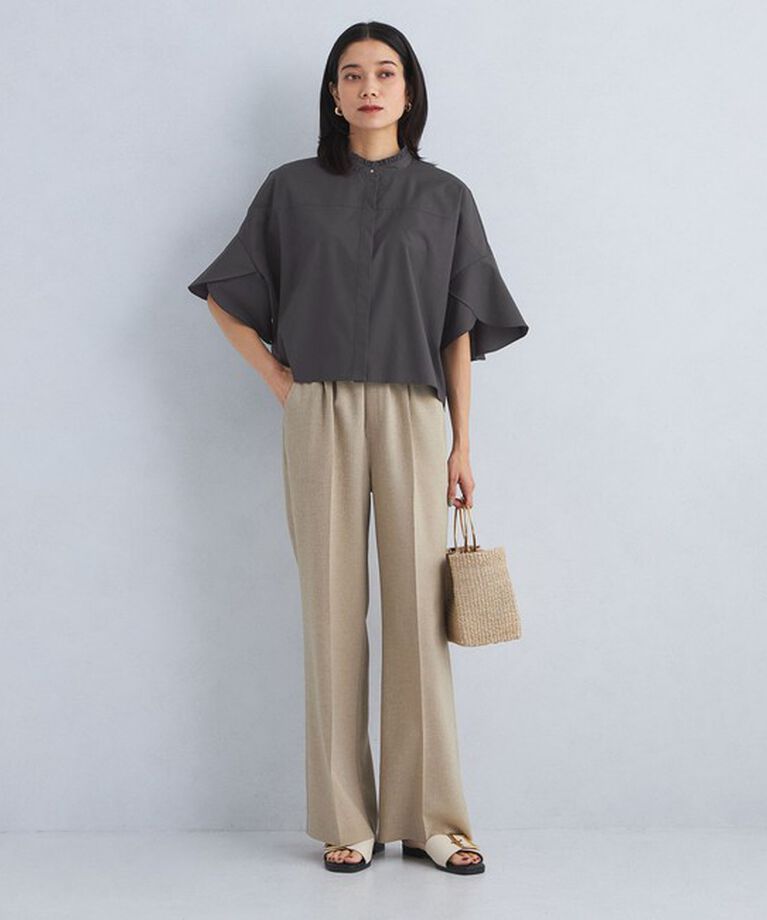 UNITED ARROWS green label relaxing「フレアスリーブ クロップド シャツ -マシンウォッシャブル・UVカット-」|シャツ・ブラウス|