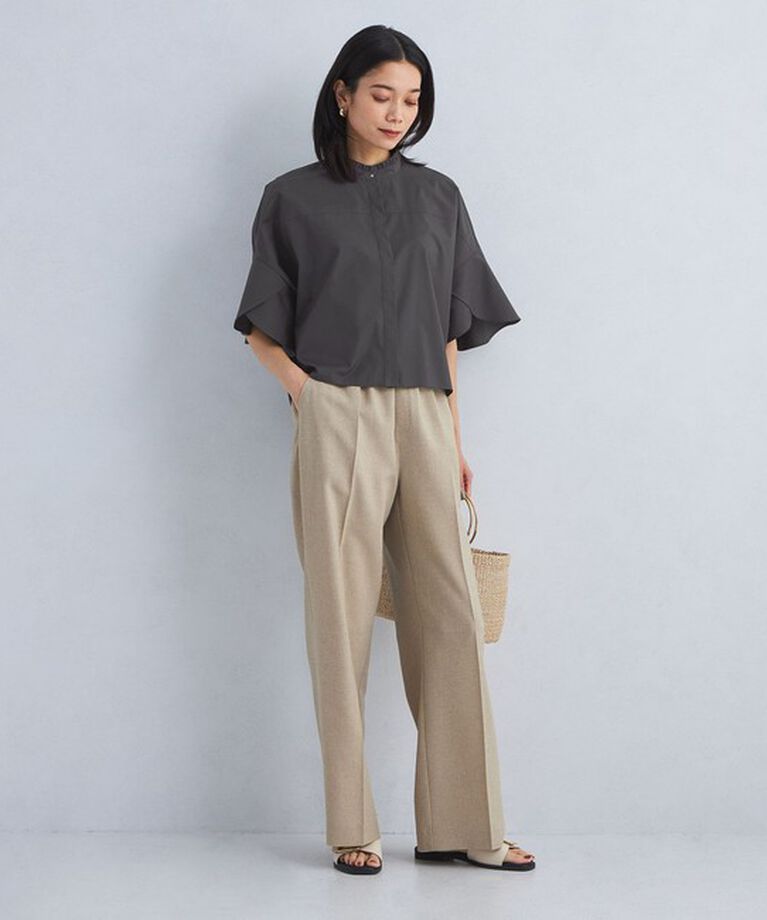 UNITED ARROWS green label relaxing「フレアスリーブ クロップド シャツ -マシンウォッシャブル・UVカット-」|シャツ・ブラウス|