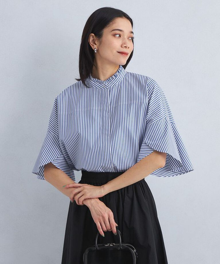 UNITED ARROWS green label relaxing「フレアスリーブ クロップド シャツ -マシンウォッシャブル・UVカット-」|シャツ・ブラウス|