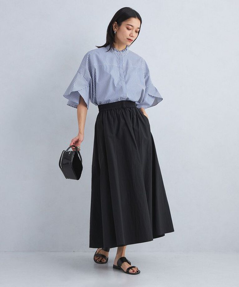 UNITED ARROWS green label relaxing「フレアスリーブ クロップド シャツ -マシンウォッシャブル・UVカット-」|シャツ・ブラウス|