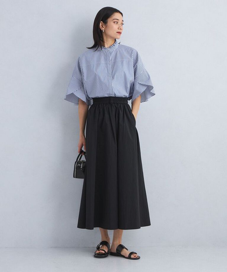 UNITED ARROWS green label relaxing「フレアスリーブ クロップド シャツ -マシンウォッシャブル・UVカット-」|シャツ・ブラウス|